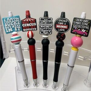 Fun Beaded Snarky Pens